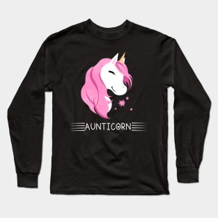 Aunticorn Aunt Unicorn Long Sleeve T-Shirt